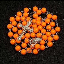 차량용염주 108염주 불교묵주 8mm 컷 플라스틱 크리스탈 비즈 성지 메달 십자가기도 종교 보석과 가톨릭 목걸이, 8mmjz110