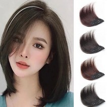 마녀플랜트 여성 똑딱핀 부분 가발 정수리 뽕 헤어피스 볼륨가발, 라이트브라운10cm