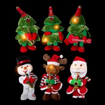 [움직이는꽃게장난감] 댄싱트리 크리스마스 춤추는 산타 인형 캐롤나오는 장난감 틱톡 인싸템, 트리(기본)