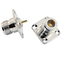 ANRANK Chassis N Female Jack 4 Hole Panel Mount Chassis Type with Solder Cup RF Coaxial Connector Pa, 1