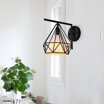인테리어 벽등 LED 실내 실외 벽부등 카페 조명, 06. 다이아 벽등 (블랙)
