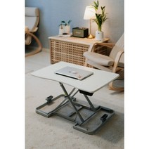 리빙앤모어 모션데스크 전동 스탠딩책상 높이조절 캠핑 테이블 각도조절 책상, 화이트