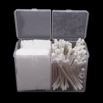 다이아뷰티 다용도 2칸 케이스 / 네일 듀얼 솜통 / 네일 국시용 솜통 국시재료, 다용도 2칸 케이스(투명)