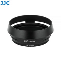 Fujifilm X100V X100F X100T X100S X100 X70 LH-X100 용 49mm 필터 어댑터 링이있는 JJC AR-X100 금속 렌즈 후드 태양 그늘, 1 건, Silver