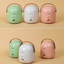 1인밥통 마카롱 미니 전기 밥솥 1인가구 신혼부부 소형가전 싱글족 자취 선물 1인용 2인용, 크림