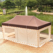 프리미엄 캐노피 천막 3X4.5 3X6 벽면 바람막이 창문 가림막 벽면가방 포함, P민자4벽면 3X4.5:화이트