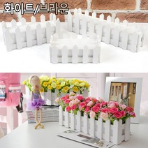 인조꽃 재료 꾸미기 인조나무 꽃꽃이 화분 2colors 조경용품 홈데코 조경 거실용 이사, 1개, 화이트 - 대