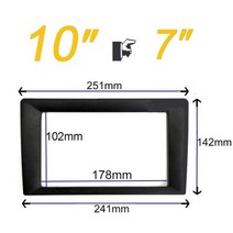 Hoxiao-9 10 인치 7 자동차 프레임 범용 2 Din 자동 라디오 안드로이드 플레이어 워크 178x102mm 패널 간격 없음, 10-7