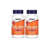 나우푸드 엽산 Folic Acid 비타민B12 800 mcg 250정 2개