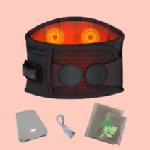 원적외선 온열찜질기 복부 배 찜질기 온열 복대 생리통 허리찜질기 온찜질기 허리찜질팩, 배터리일체형