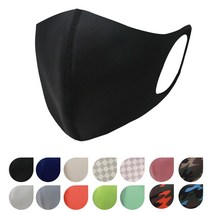 14가지 컬러 패션 연예인 천 마스크 3D 입체 특대형 빨아쓰는 네오프렌, M, 블랙