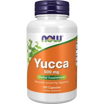 나우푸드 유카 500 mg 용설란 사포닌 100정 NOW Yucca (Yucca spp.), 1팩