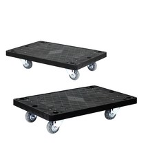 달리 무소음 구루마 핸드카 이삿짐 대차 끌차 수레 밀차 블랙 소형 600x400 손잡이 없음, 달리(손잡이 없음) 블랙 인라인(투명)