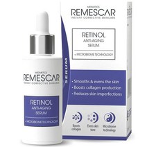 50대영양크림 레티놀 주름 나이트 수분크림 Remescar AntiAging 세럼 30ml 마이크로바이옴 기술 콜라겐 부스트 탱탱 결점, 단일수량