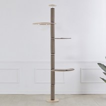 브리스캣 알루미늄캣폴 캣폴 (발판2개+해먹) 캣타워, 1개, CI-B9-브라운