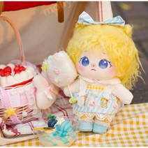 20cm 무속성 솜인형 여자 솜깅이 몸체 아이돌인형 목화솜 면 봉제인형 선물, 20cm(옷 제외), 블루스타(출생증명서 포함)