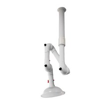 실험실 암후드 PP 다관절 연구실 훔 흄후드 환기 배기, 단일사이즈, 전체 PP (화이트)