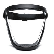 안면 전면 보호구 얼굴 보호용 작업용 고글 마스크, 블랙(투명)