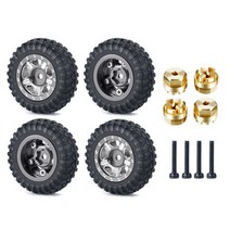 RC카타이어 4pcs beadlock wheel rims kyosho mini-z 4x4 118 jimny 124 지프 랭글러 hilux 서핑 rc 크롤러 자동차 용 고무 키트, 8697-c