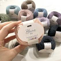 블랑 실 65g / 왕초보 뜨개질용 패브릭얀 원단실 가방 러그 인형 소품 코나 Blanc, 708 백아이보리
