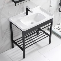 세면대 하부장 베란다 발코니 소형 간이 세면 세라믹, B타입 수전포함형