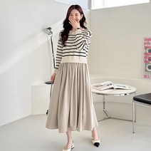 [조아맘] 켄디즈 스트라이프 셔링 원피스