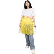 훌라스커트 옐로우 치마 송년회 하와이 응원 소품