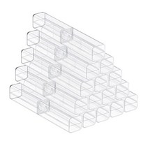 대학생필통 대형 고급 필통 25Pcs 플라스틱 지우기 펜 케이스 선물 빈 학교 사무실 컬렉션 세트 컨테이너, 01 transparent color