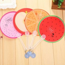 귀여운 캐릭터 미니 부채 10P 휴대용 손 예쁜 과일 어린이, 수박10P