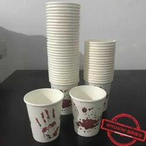 할로윈 연극소품 종이컵 컨셉 장식 행사 해골 종이컵, 피묻은 100개 세트