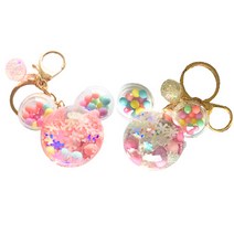 33트로피 워터볼 키링 2종세트 아쿠아 워터 키링 열쇠고리, 핑크 화이트