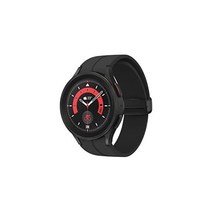 SAMSUNG 삼성 갤럭시워치 Pro 5 45mm LTE 스마트워치 w/ Body Health 피트니스 and 수면추적기 Improved 배터리 Sapphire 크리스탈 G, Black_45mm | LTE | Galaxy Watc