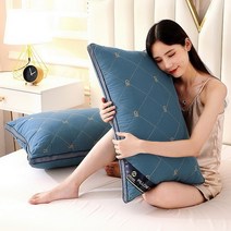 조선호텔베개 마이크로화이바 호텔 침대 및 아침 식사 코어 베개 머리 가정 학생 기숙사 침구 낮은, Romantic Embroidery+Low pillow, Romantic Embroidery+Low pillow