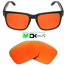 [3주년 이벤트/오늘 출발] 오클리 홀브룩 선글라스 파이어 레드 미러 교체렌즈 제주도 울릉도 포함, 블랙