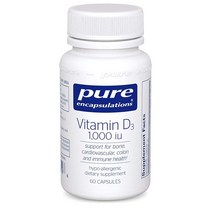Pure Encapsulations 비타민 D3 1000 IU 캡슐 60개입 1개