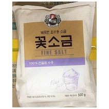 꽃소금(백설 500g)X4 소금치약 소금마스크, 1