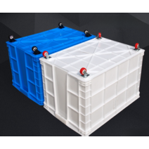 포장이사박스 이삿짐 플라스틱 중형 대형 pp박스 60L 80L 100L 120L 140L, 상자+레드 나일론 휠, 120 K  길이 703  폭 490  높이 385