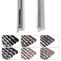 직사각 코너비트 3미리 벽 모서리 몰딩 마감재 타일 코너비드 쫄대 재료분리대 2.4M B TYPE, 8mm, 헤어라인, 블랙 직사각 코너비드