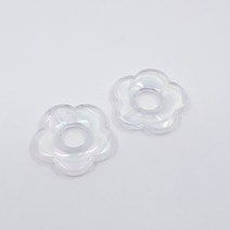 둥근 꽃잎 오로라키링 관통형 비즈공예 열쇠고리 악세사리 부자재 키링제작 차키케이스