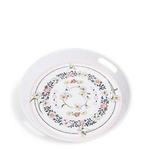 Vera Bradley 실내/실외 멜라민 서빙 트레이 플레이트 스노우 글로브 빌리지