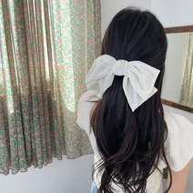 [블링살롱made/국내제작] 팝컬러 빅사이즈 벨벳 이단 왕 리본 자동핀 10컬러 왕리본 반머리핀 셀프 웨딩