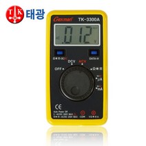 [∂LL7] 태광전자-디지털테스터기 TK-3300A Max500V (1EA) 회로시험 테스터 멀티메타 측정 저항 트랜지스터 테스트_h§eEA, §본상품§e