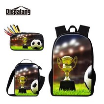 보냉백 마끼다 쿨러 배달가방 아이스박스 소프트 Dispalang Footballs 학교 배낭 소년 쿨러 가방 점심 연, 05 3 PCS Set05