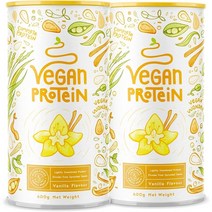 비건 프로틴 - VANILLA - 완두콩 대두 아마씨 아마란스 해바라기 호박씨로 만든 식물성 단백질 파우더 - 1.2kg, 600g (1팩), 초콜릿