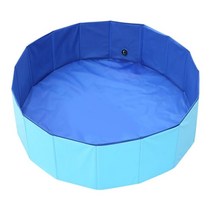 강아지수영장 접이식 애완견 개 고양이 풀장 애견수영장, Blue, 60x20cm, 옵션1