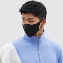 숨쉬기편한 구리 필터 빨아쓰는 스포츠 면 마스크 블랙 (교체형 필터 3매 포함), 블랙-L, 선택없음