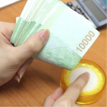 은행 돈셀때 물묻히는 스펀지 해면기 5개 종이넘기기 영수증 전표 지폐