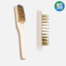 월드크린 나무자루 철 브러쉬 특대 녹 제거 솔 철솔 쇠솔 바닥 청소 솔 기계 틈새솔, 나무자루 철 브러쉬 솔 특대, 1개