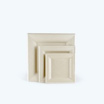 더모아 펄프 접시 정사각 500개 3종