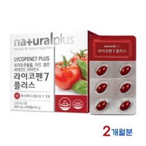 라이코펜 토마토 추출물 아연 셀렌 비타민E 비타민A 비타민C 리코펜 항산화 활성산소 영양제 식약처 기능성 인정 건강기능식품 라이코펜플러스, 60캡슐 X 1박스